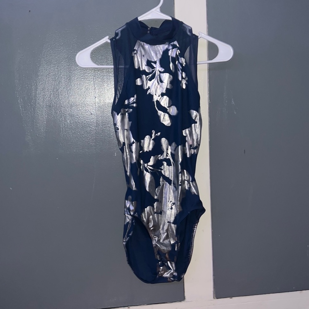 An adult small Balera Dance leotard